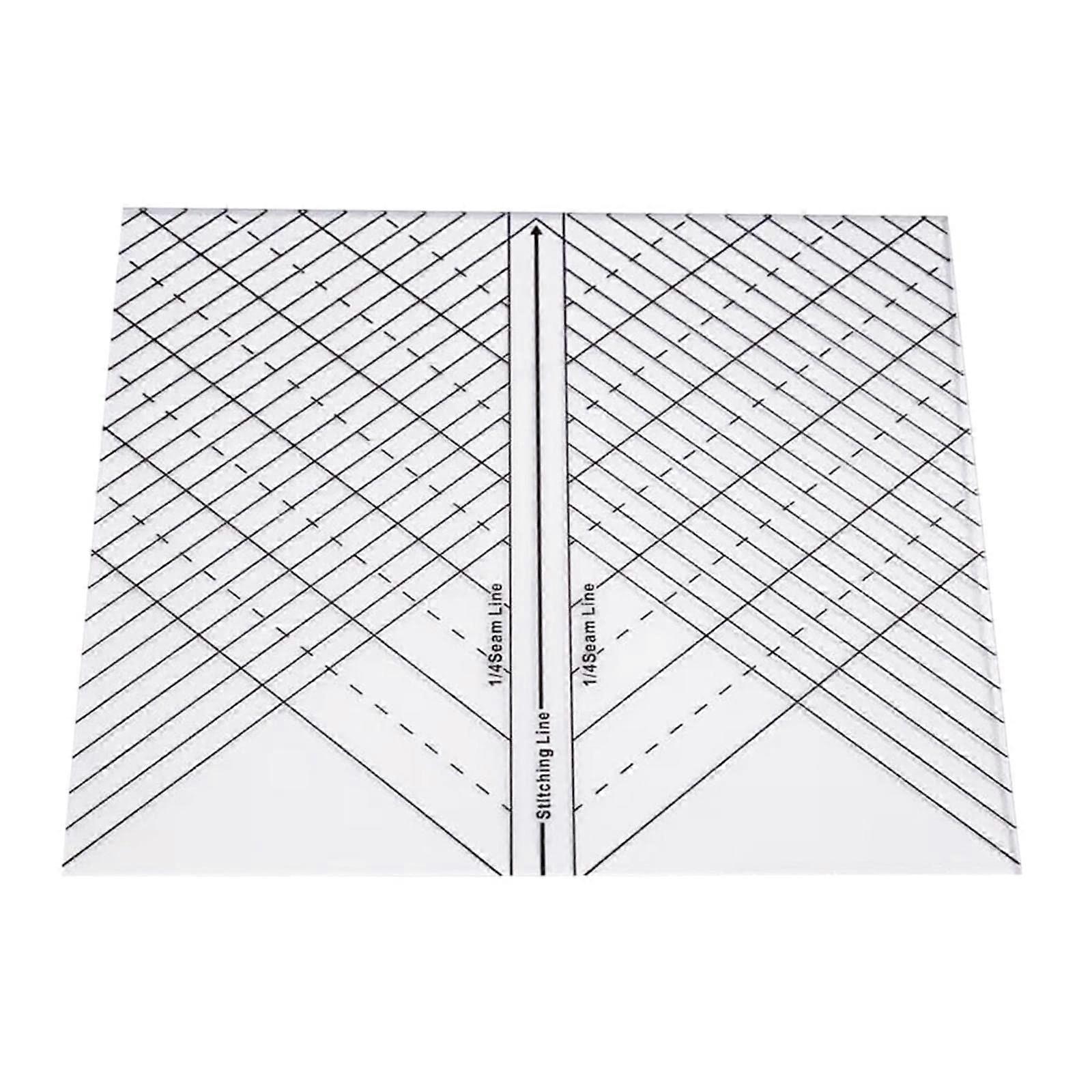 Quilting Ruler Set Acrylic Straight and Curved for Precise Diagonal Sewing and Patchwork Cutting