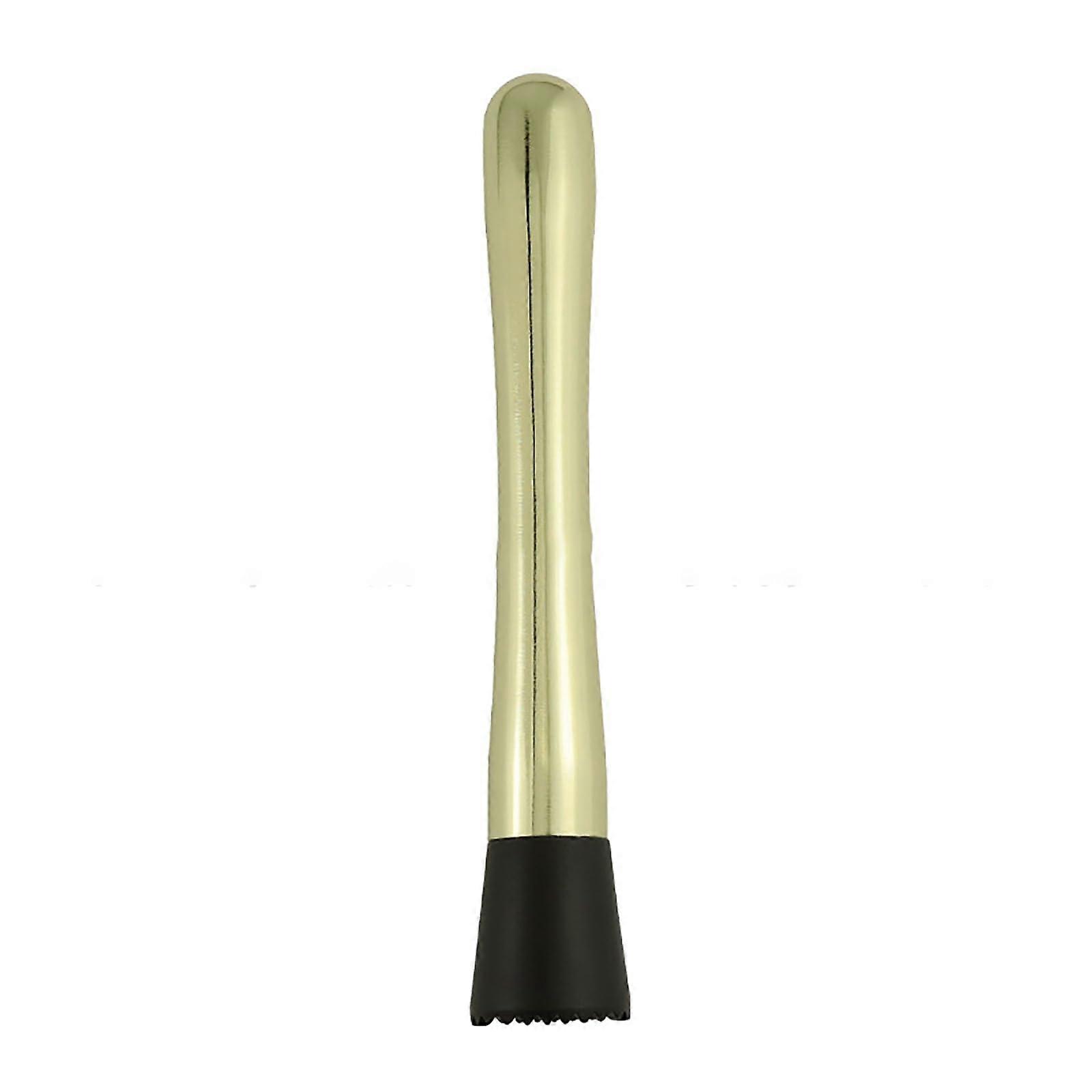 Gold Cocktail Muddler and Ice Crusher Compact Bartending Tool for Home Bar Use