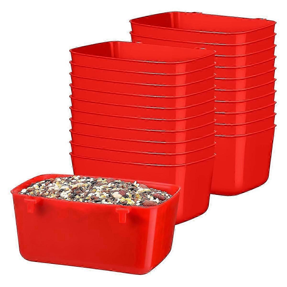 Cage Cups Waterer Cups 18 Oz Pigeon Feeder Red