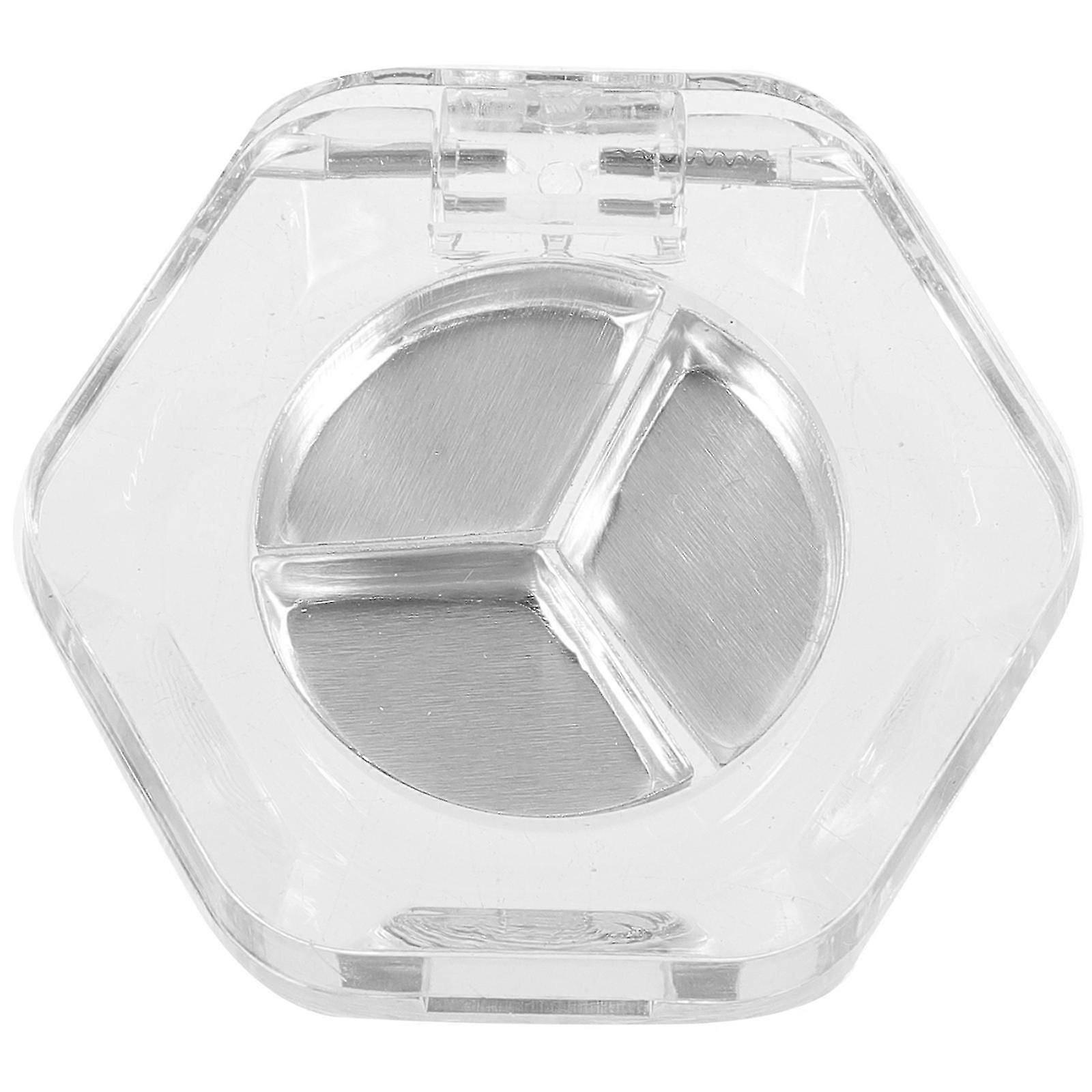 Silver Empty Eyeshadow Palettes for Storage 8Pcs Hexagon Makeup Pans