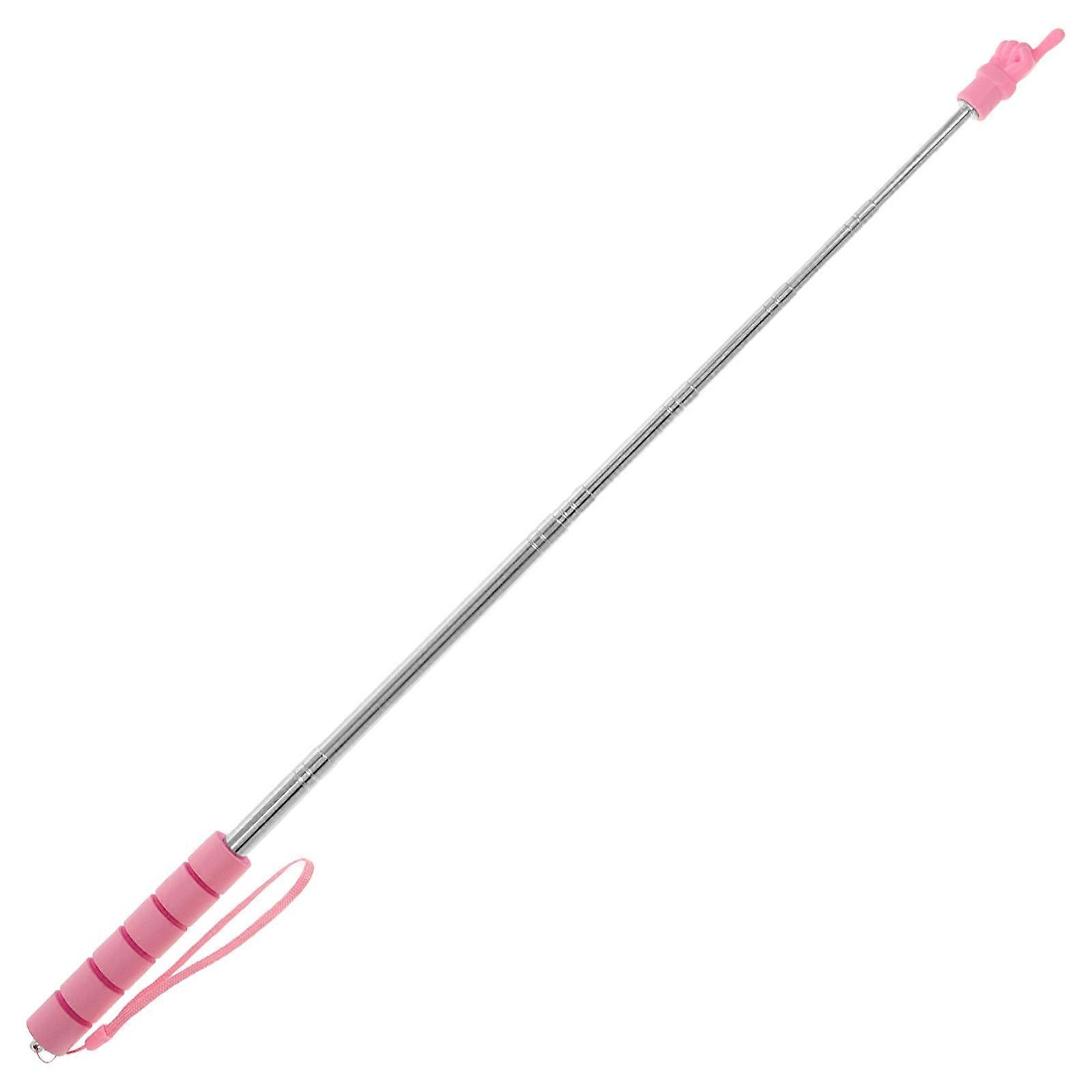 Telescoping Finger Pointer for Classroom Use with Stainless Steel in Pink