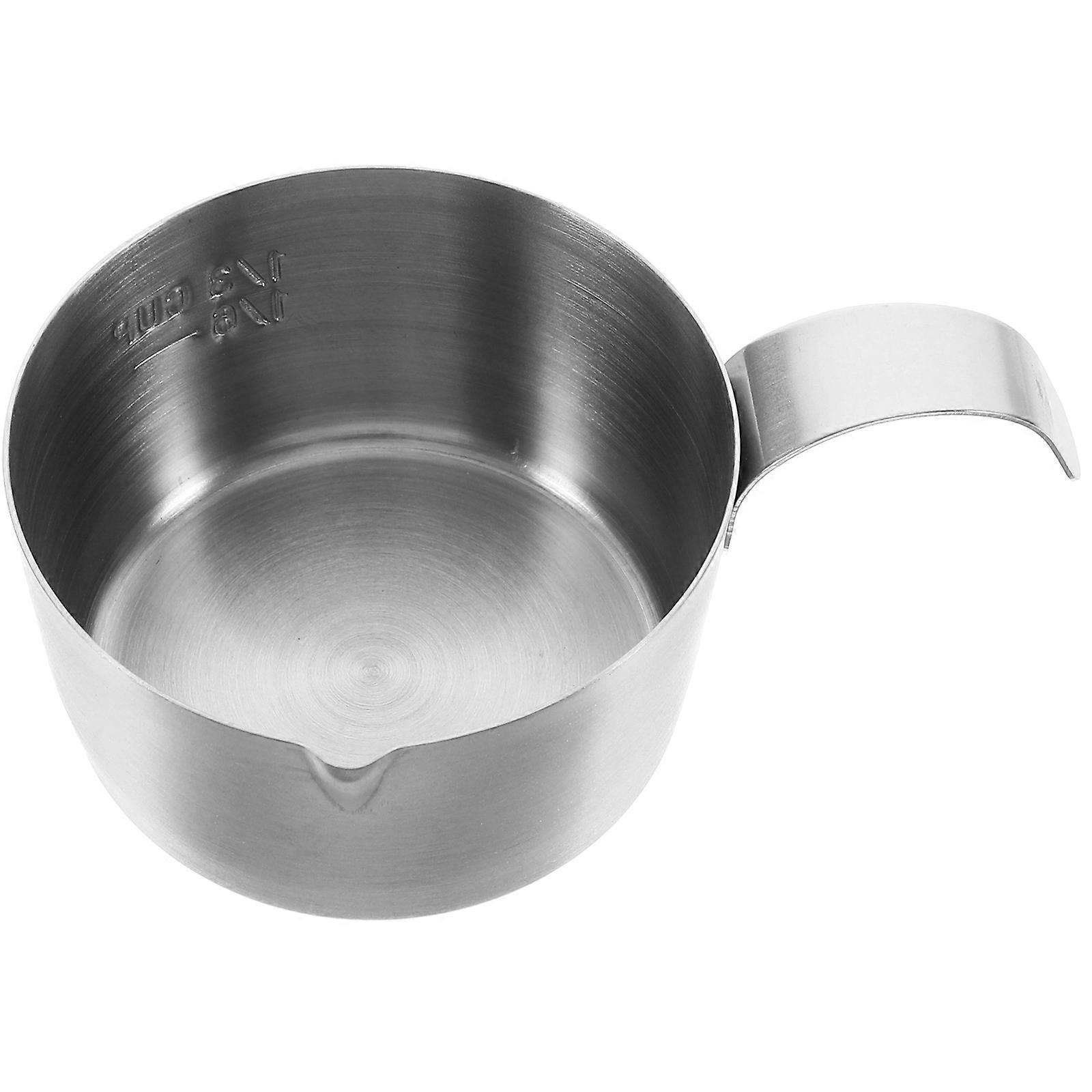 Silver Stainless Steel Espresso Pouring Pitcher for Measuring