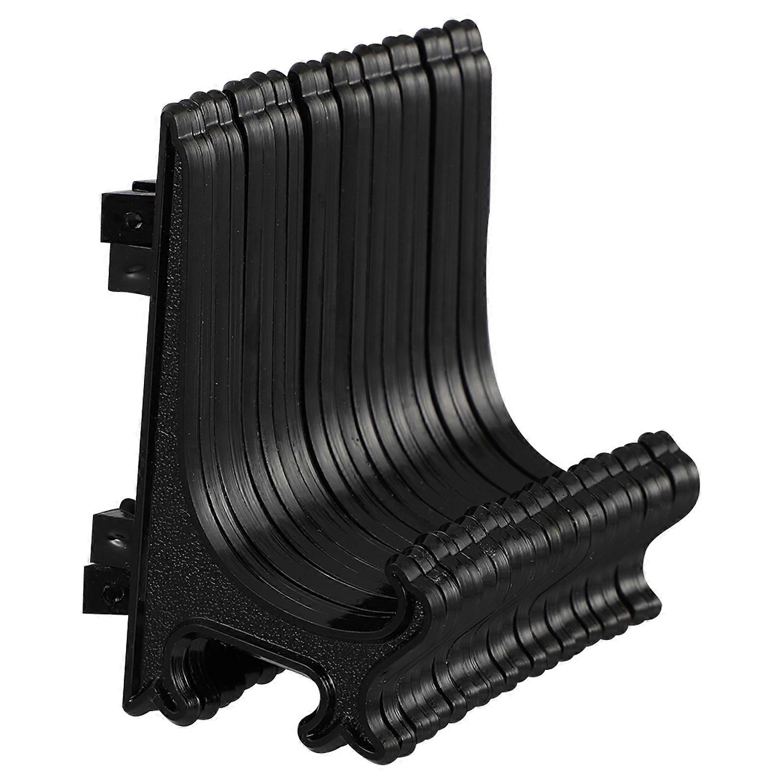 Plastic Plate Display Stand for Storage 72Pcs Black Mini Easel Holder