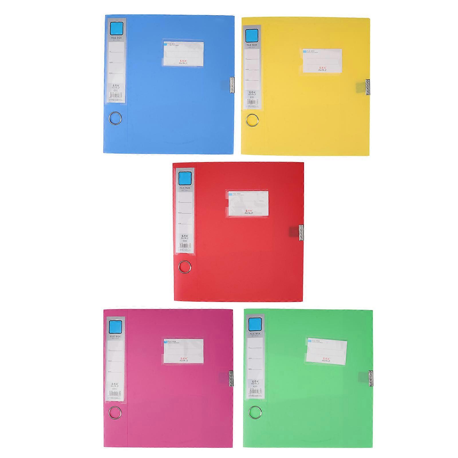 Document Holder File Storage Box for 10Pcs Colorful Plastic Organizers