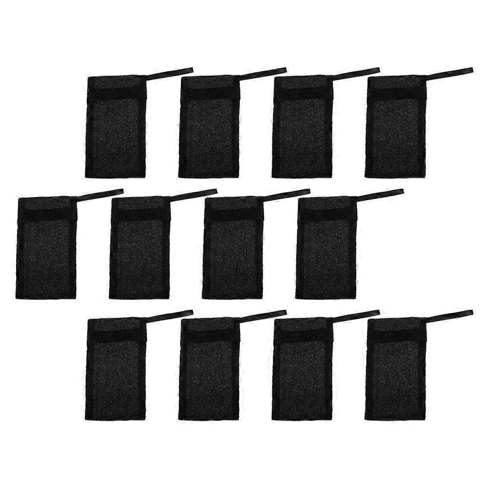 Soap Pouch for Bathing Use 10Pcs Black Nylon Fiber Soap Foaming Net