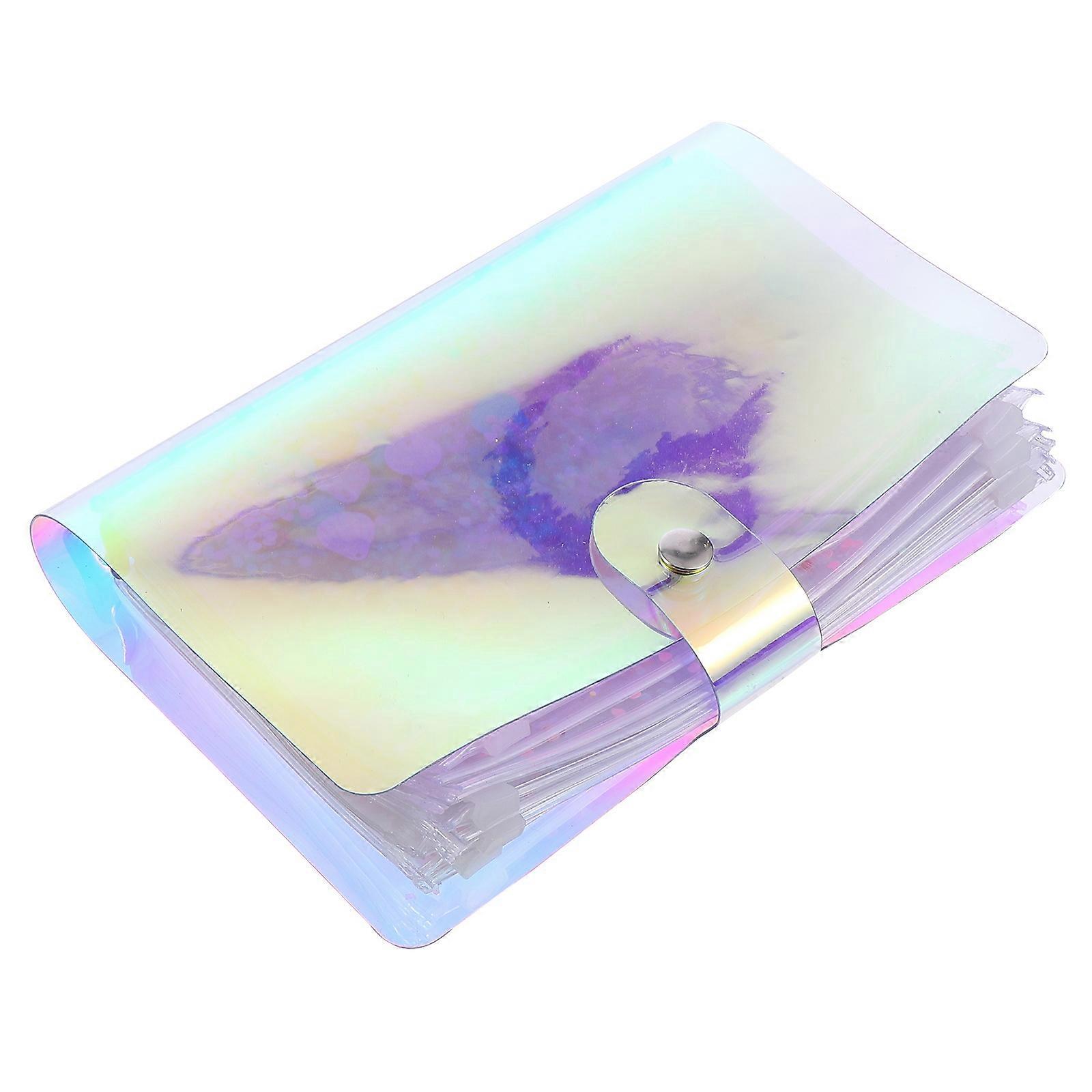 PVC Notepad Binder with 6 Ring Binder for Storage Use 12Pcs Plastic Pouches