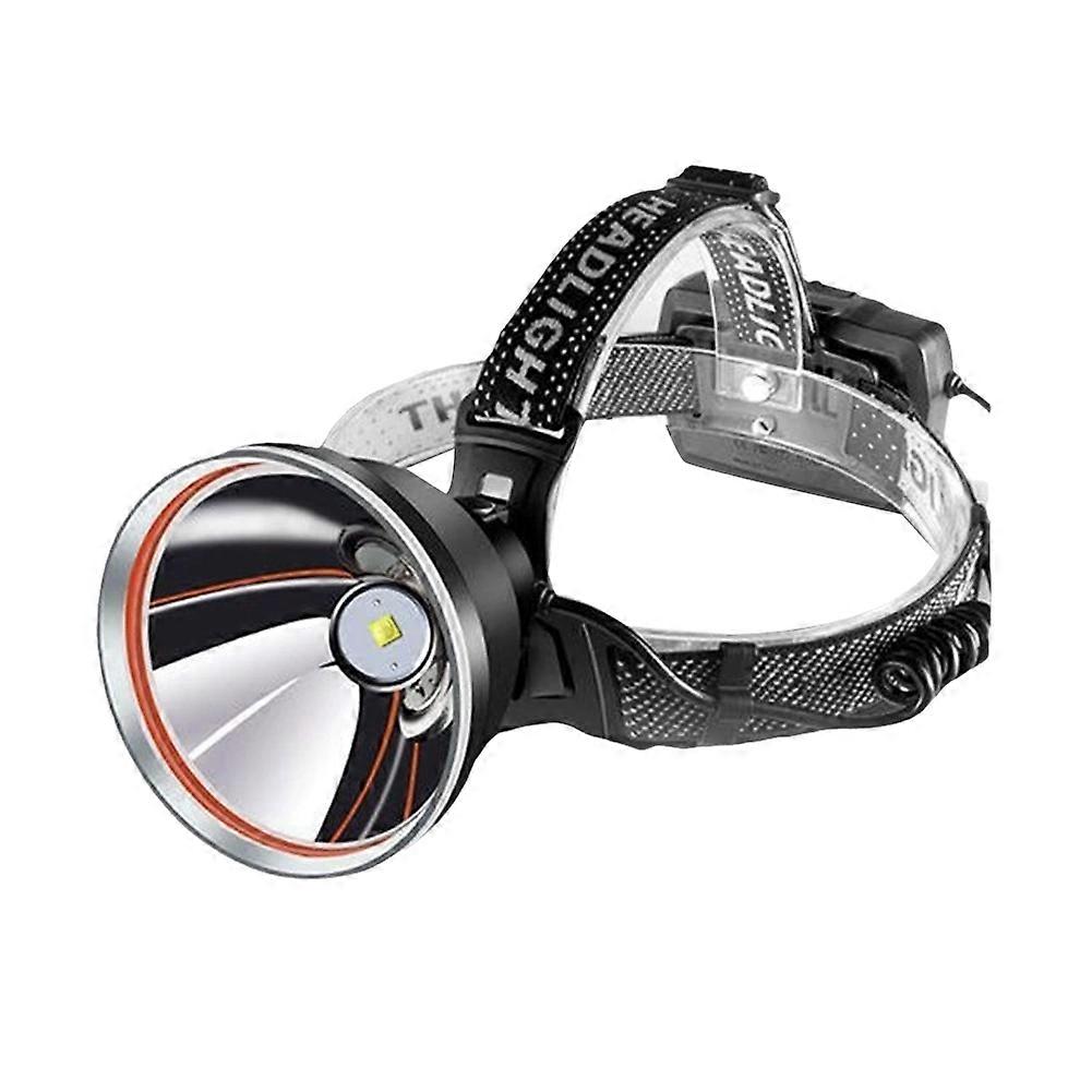 LED Headlight USB Rechargeable Headlight Zoomable Headlamp Flashlight Waterproof Headlight Yellow Light