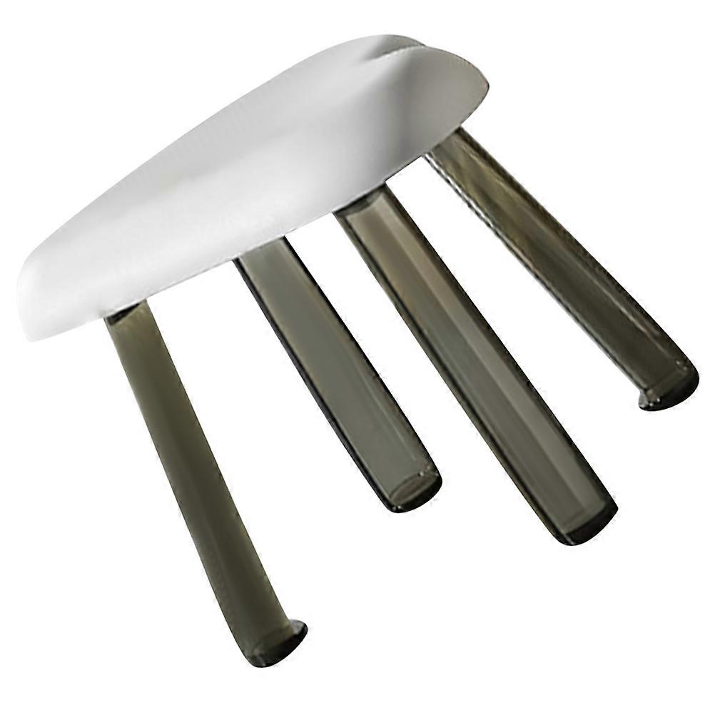 White Plastic Cloud Shaped Stool for Shoe Changing 1 Small Low Stool
