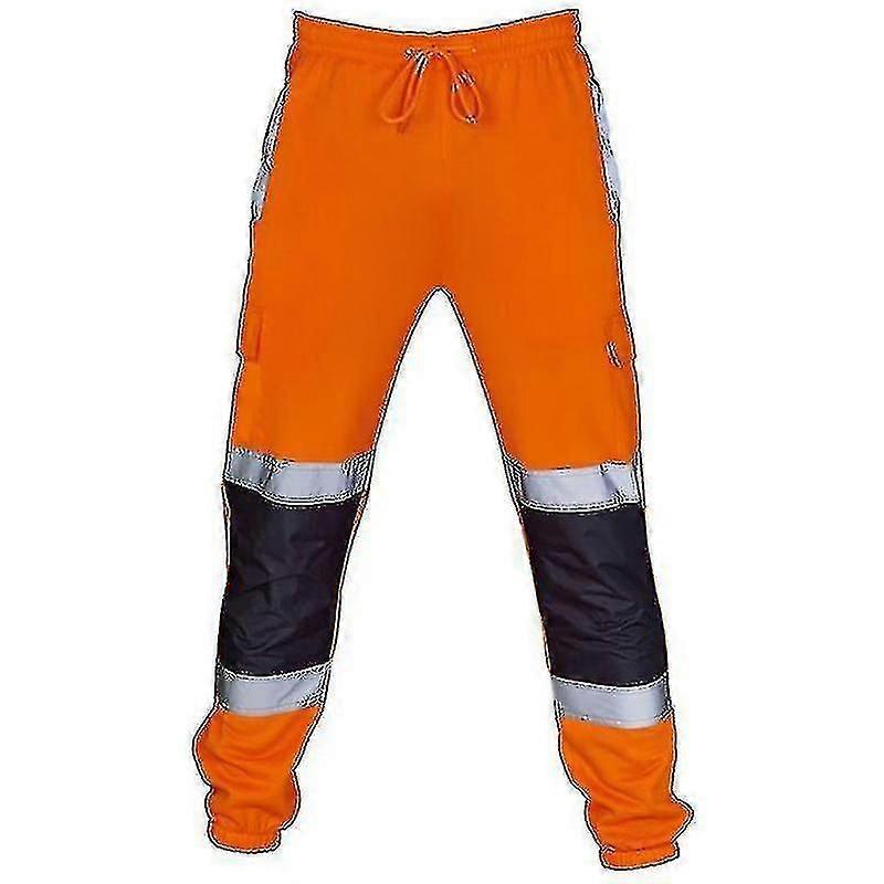 Hi-Vis Safety Work Byxor Elastisk Midja