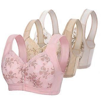 3 PC Daisy Bras for Older Women 2024 Comfy Convenient Front Closure Bra Full Support No Underwire Bra