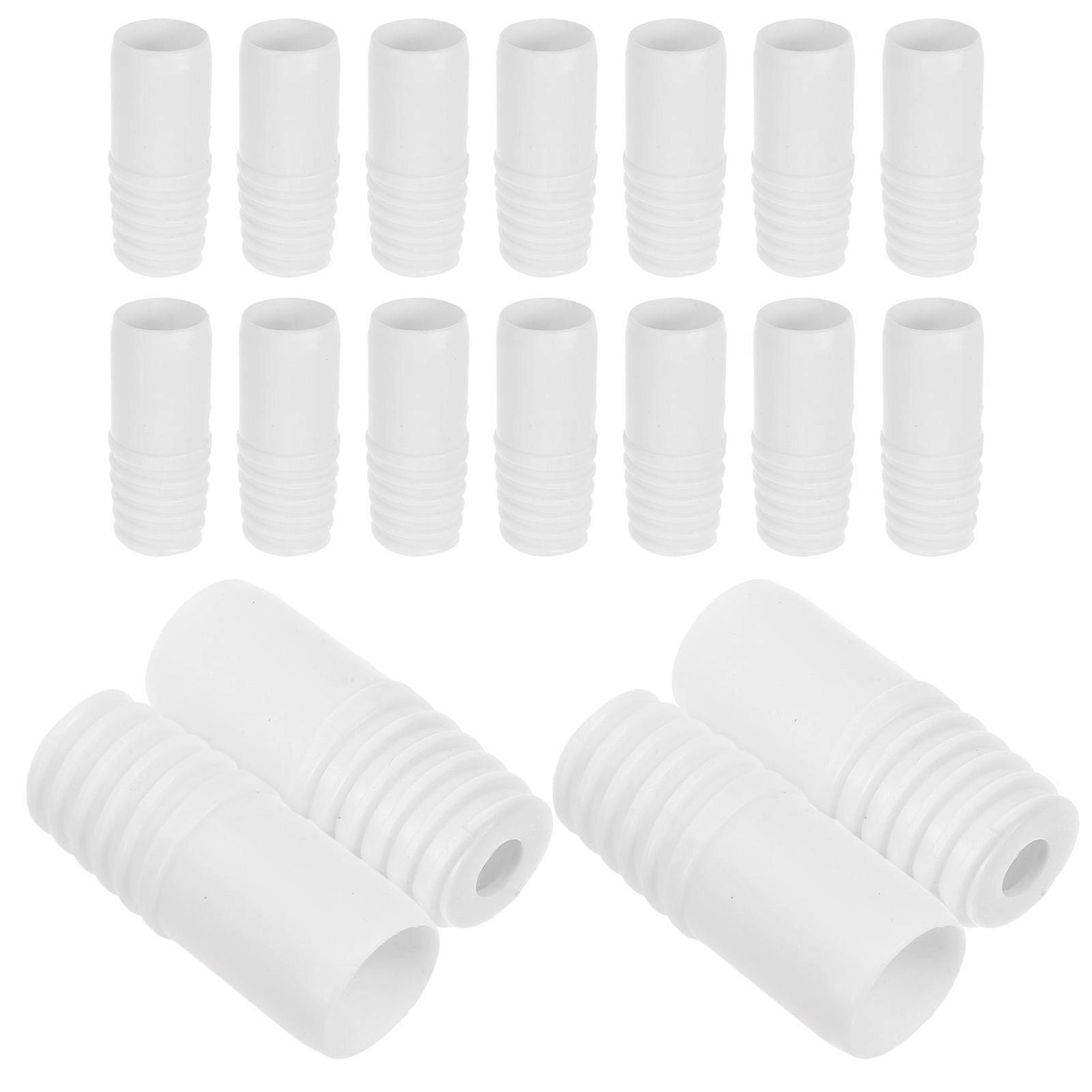 20Pcs Mop Pole Threaded Tips White Connector for Easy Replacement Mop Handle Accessory