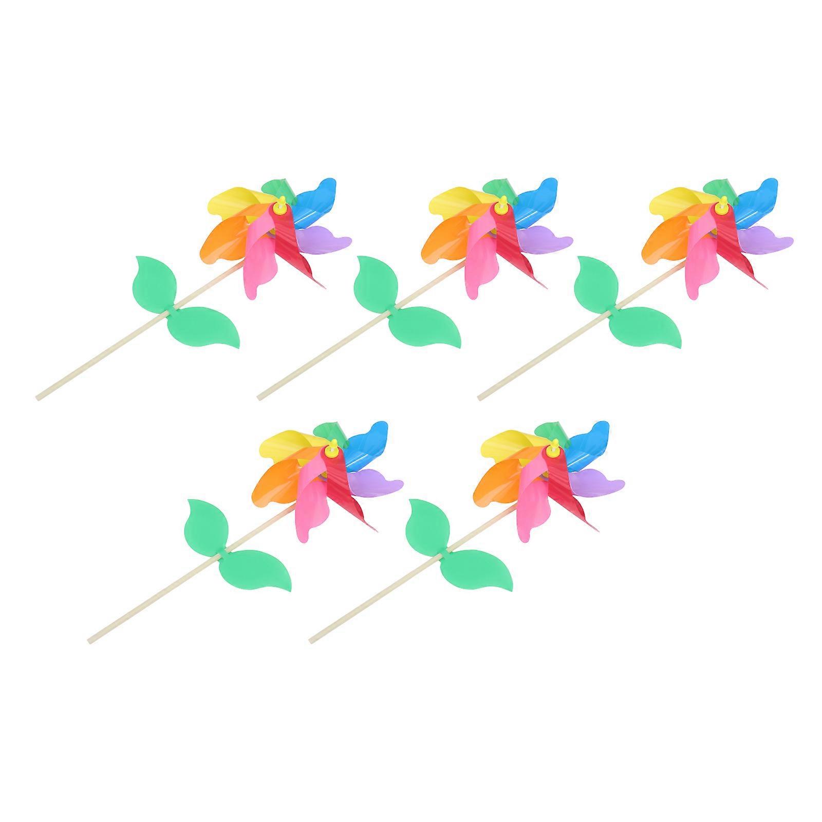 Handheld Windmill Plastic Windmill Prop for Decor 15Pcs Assorted Color