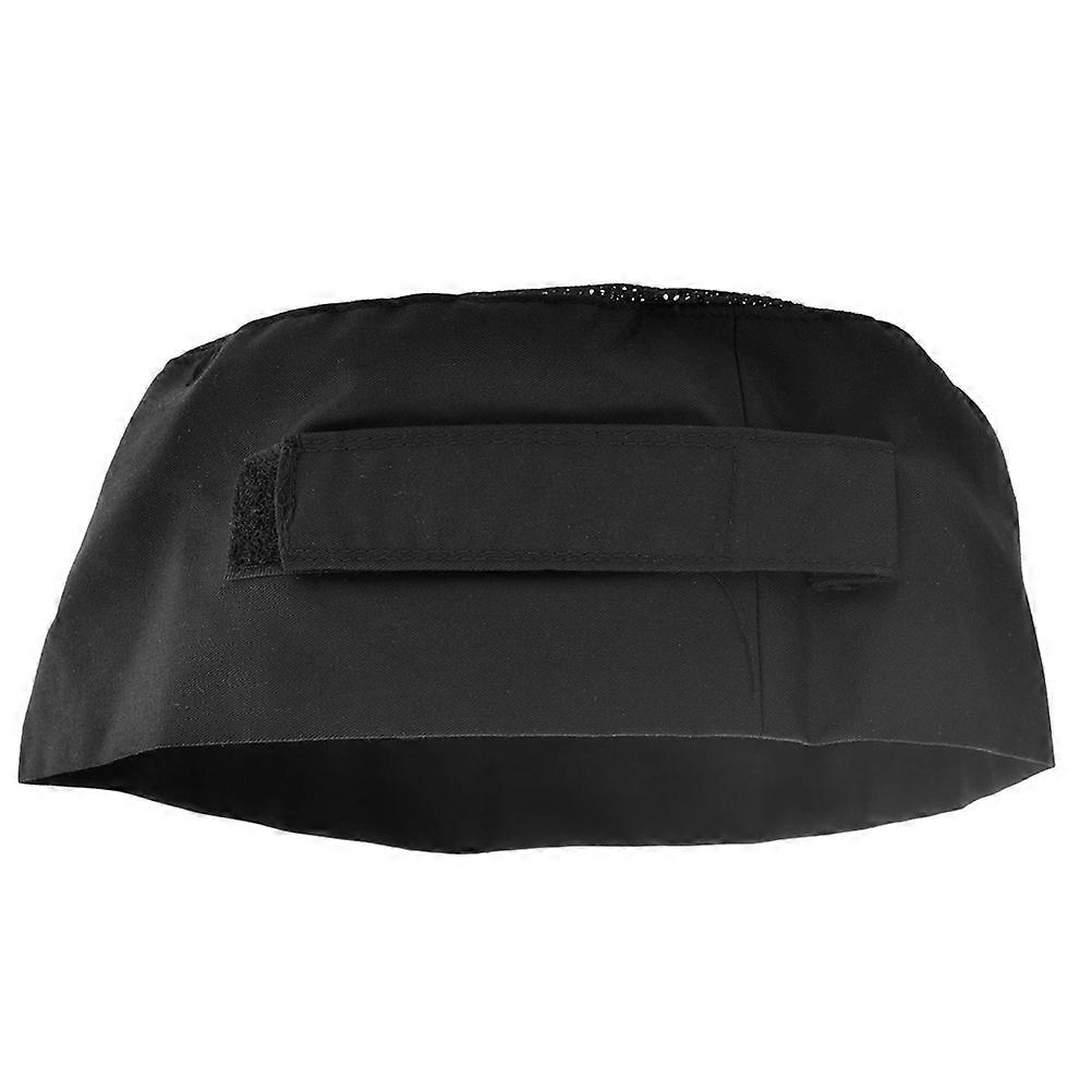 Catering Chef Cap Mesh Chef Hat for Cooking Professionals 2Pcs Black