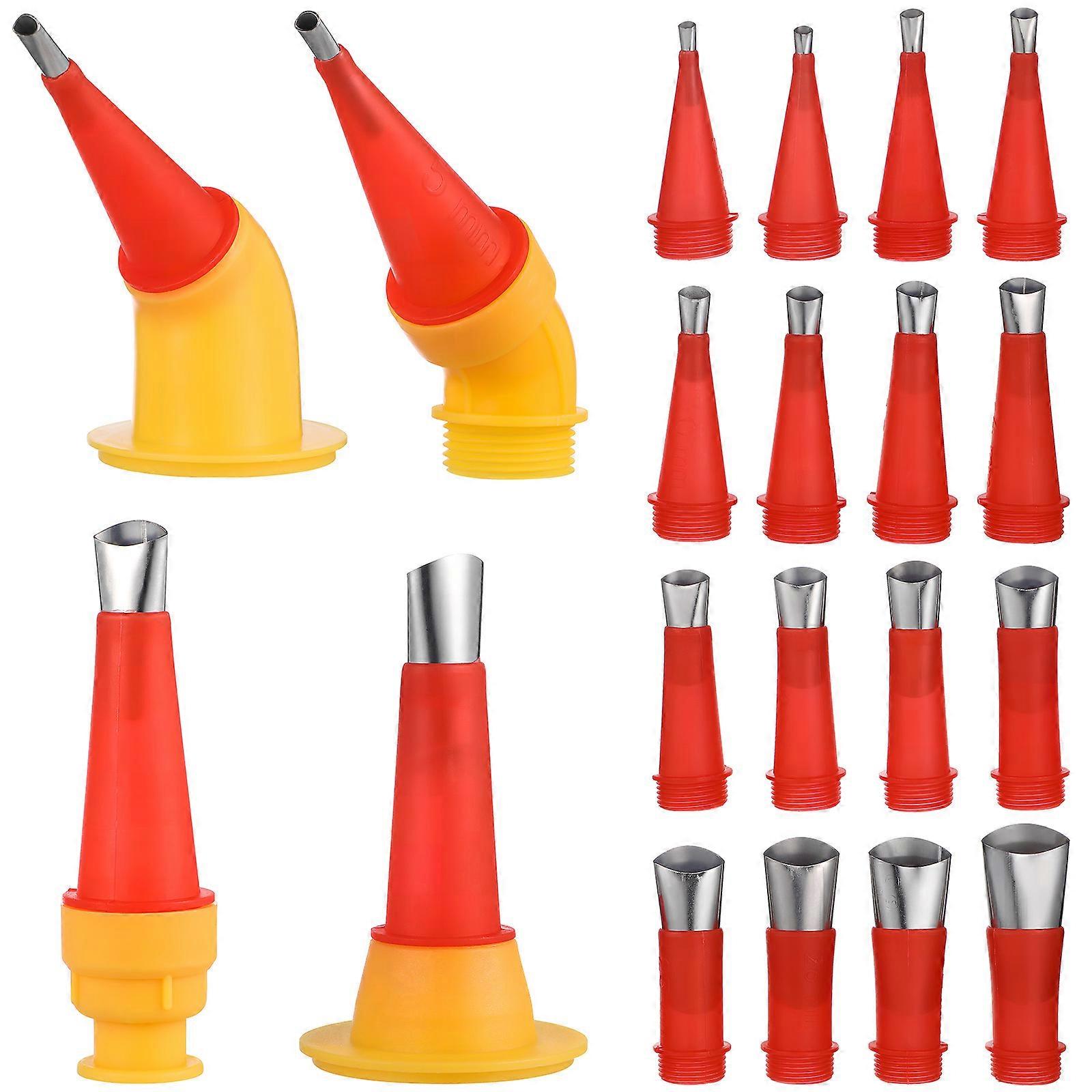 Assorted Color Caulking Nozzle Tips Tool Kit for Smooth Application 24Pcs