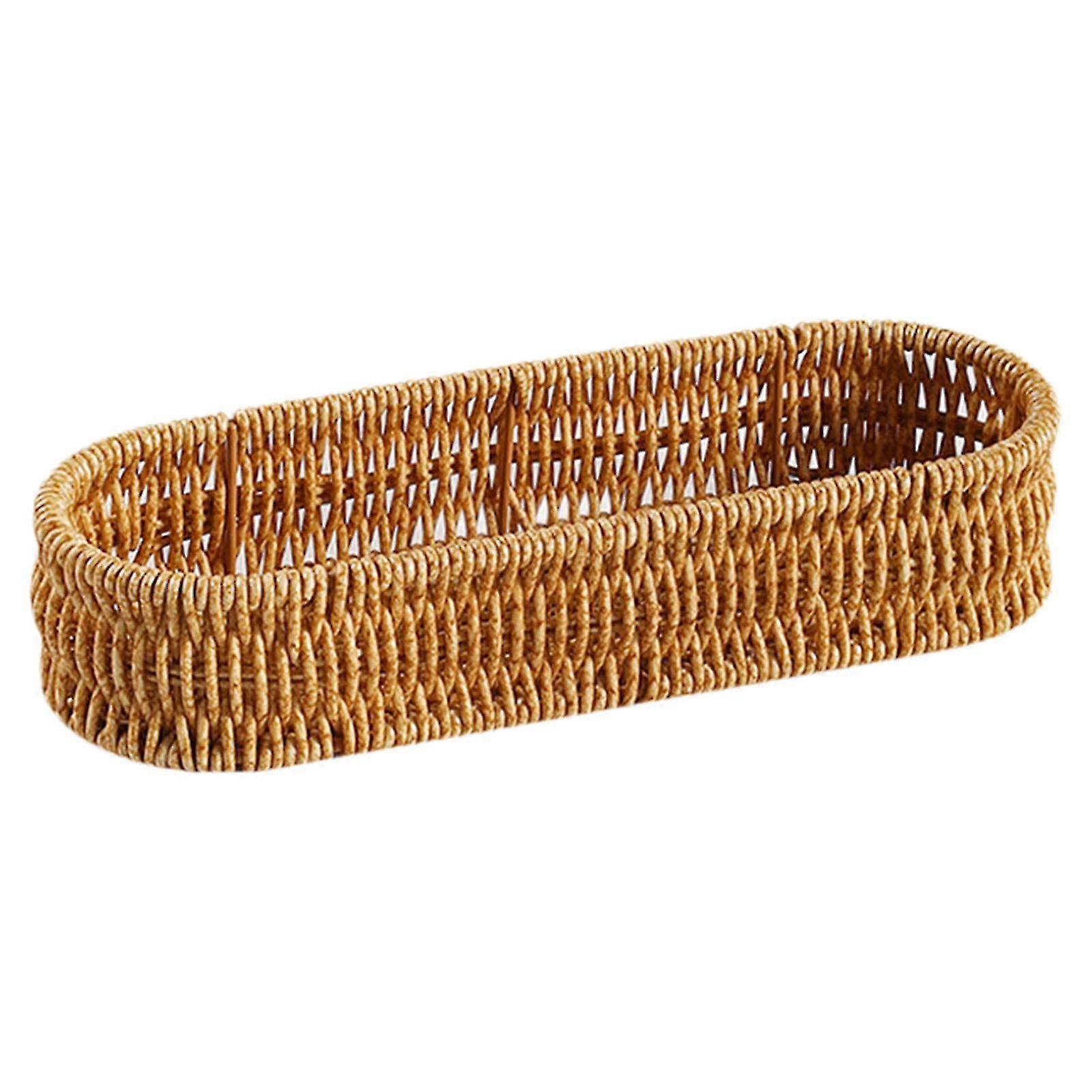 Woven Bread Storage Basket, PP Organiser for Kitchen Dining Table 25cm
