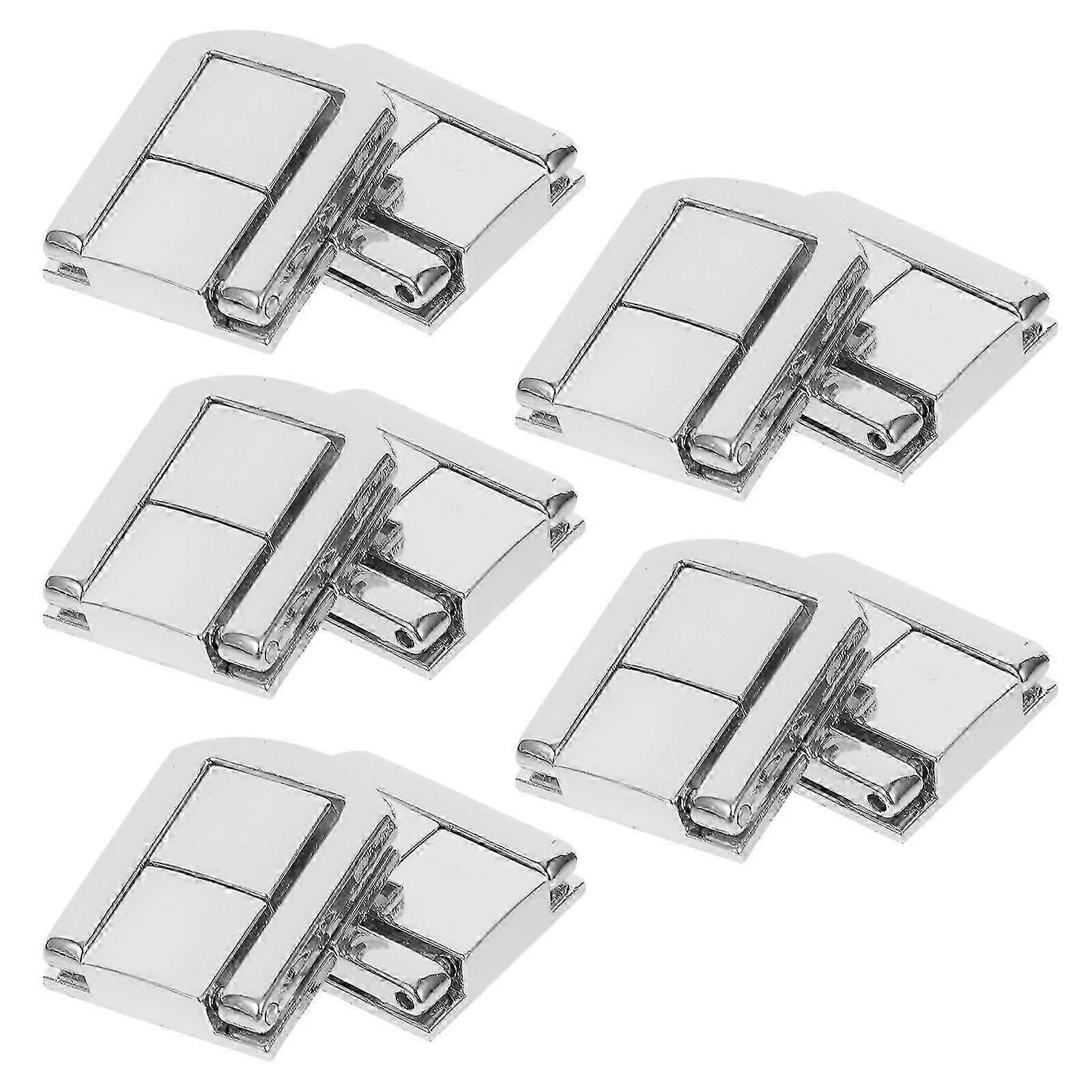 Toggle Lock Box Latch for Gift Boxes Zinc Alloy Material 10Pcs Silver