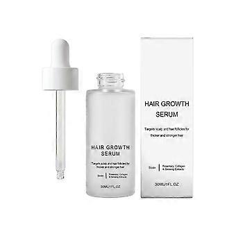 Haargroeiserum met biotine en rozemarijn, voedende haarolie voor de hoofdhuid voor dikker, sterker en glanzender haar, leave-in haarverzorging, 30 ml