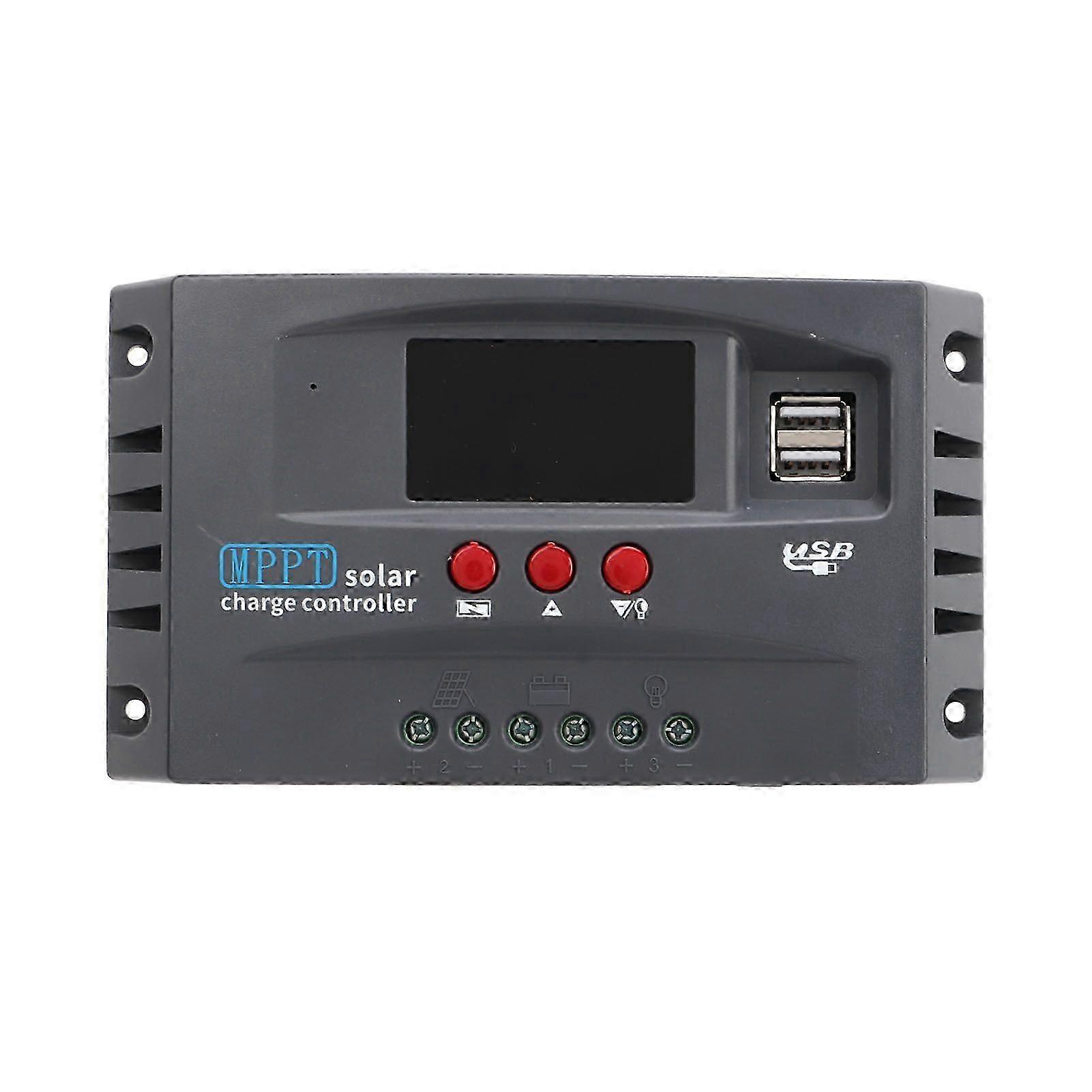 MPPT Solar Charge Controller Smart Automatic Adaptation 12V 24V 10Amp Solar Charge Controller compatible with Solar System