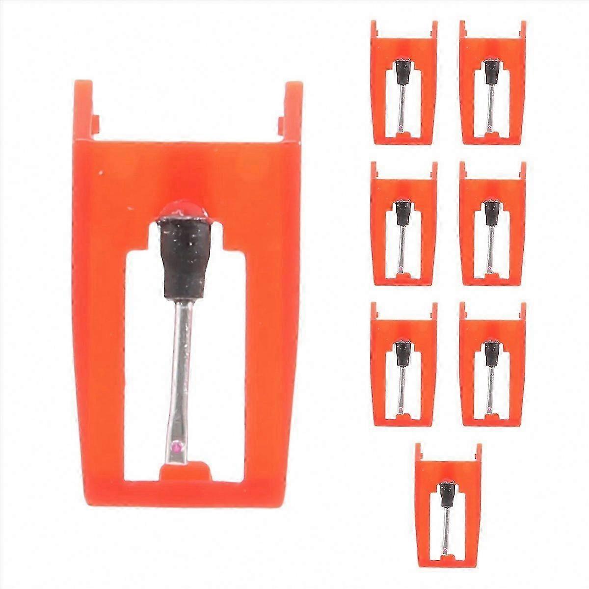 8-Pack Ruby Stylus Needles for Vinyl Turntable Replacement