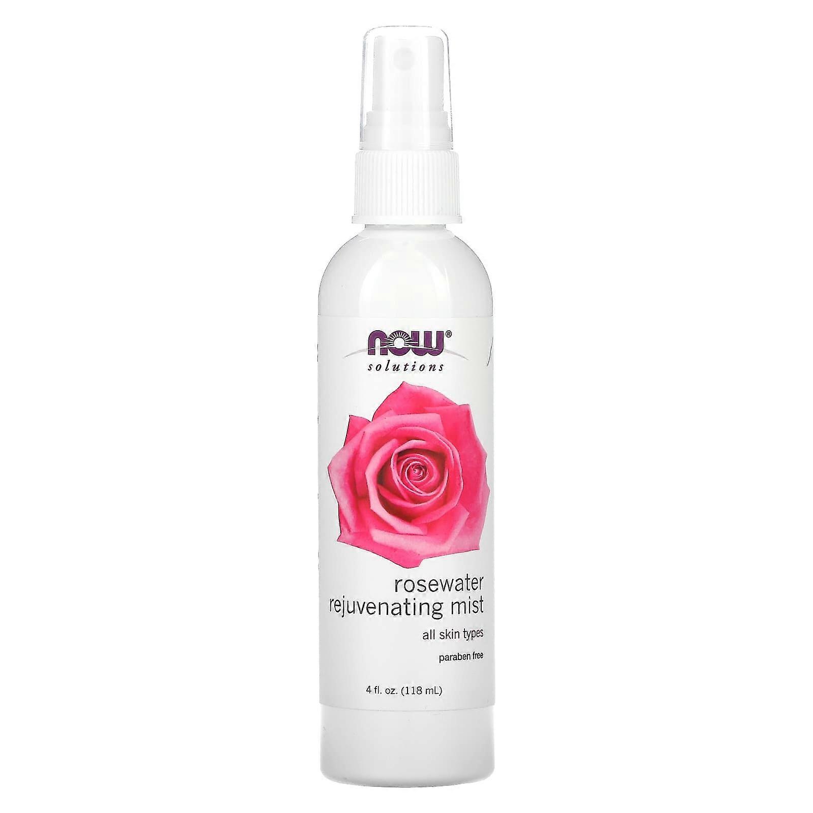 NOW Foods, Solutions, Rosewater Rejuvenating Mist, 4 fl oz (118 ml), 3-Pack