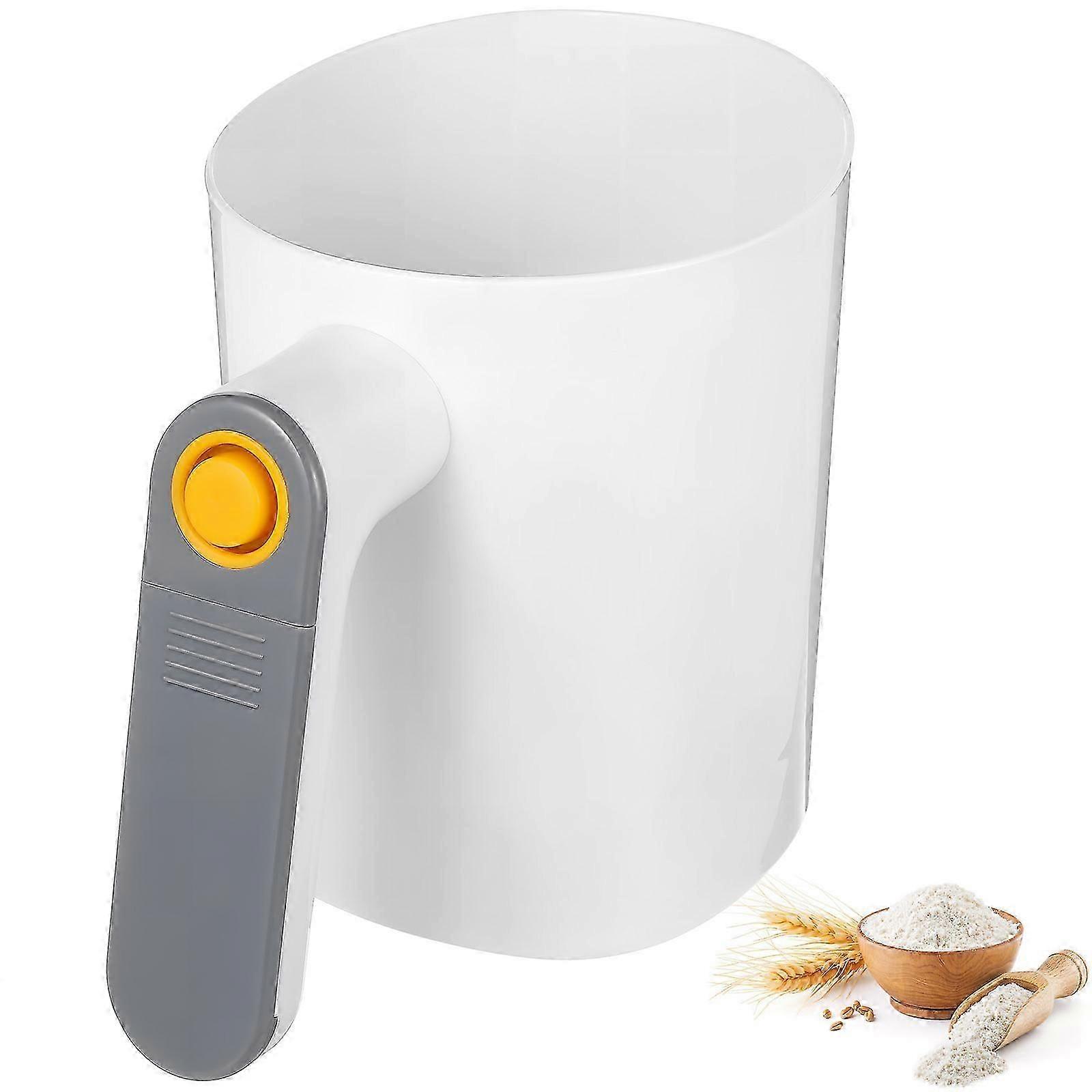 Automatic Electric Flour Sifter | 1 Piece White for Baking & Cooking