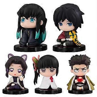 Q Version Kimetsu no Yaiba Action Figurer - Tanjiro, Inosuke, Zenitsu Dolls (5-15 st)