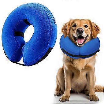 Inflatable Dog Collar with Quick Release, Adjustable for Post-Surgery Recovery, Shields from Bites, Licks, Stitches & Wounds