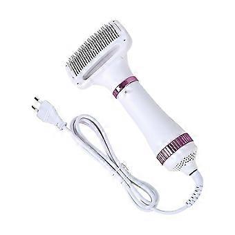 Asciugacapelli portatile per animali domestici con spazzola liscia, 3 temperature, asciugacapelli portatile silenzioso 2 in 1 per animali domestici, rimozione dei peli con un pulsante, adatto per animali di piccola e media taglia.