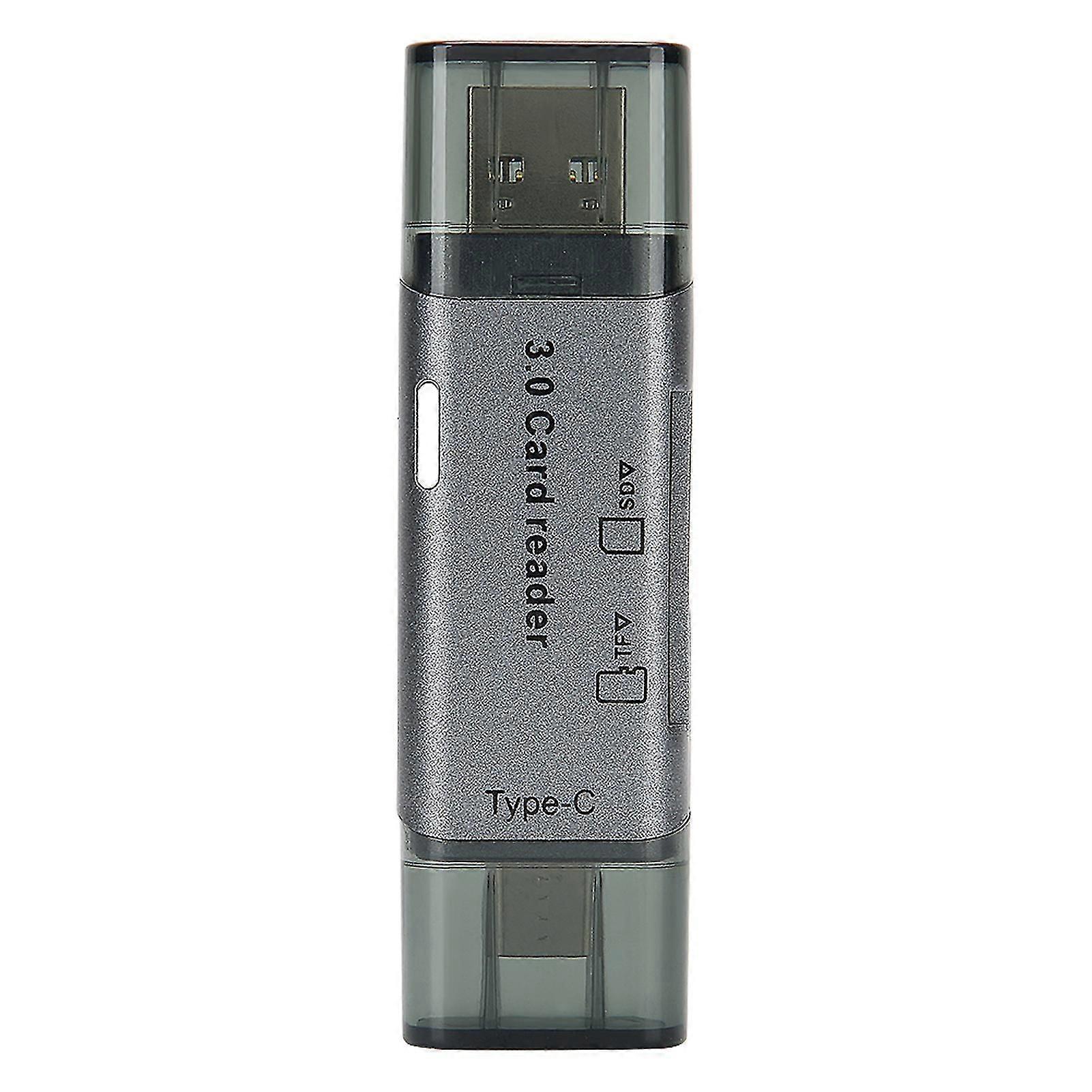 2 in 1 Type-C Memory Card Reader for Desktops and Tablets, Multifunctional USB 3.0 Interface