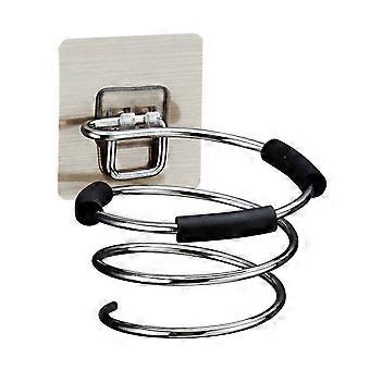 Wandmontierte Edelstahl Spiral Gebläse Ständer Badezimmer Haartrockner Halter Rack