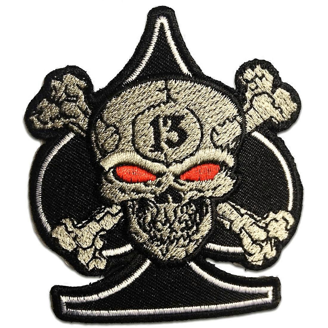 Patchs - 13 Skull Biker - noir - 8,3 x 7,6 cm - Patchs
