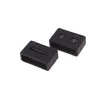 2stk ur tilbehør silikone urbånd gummispænde mundur ring kompatibel til sort 22.5 x 5.5mm
