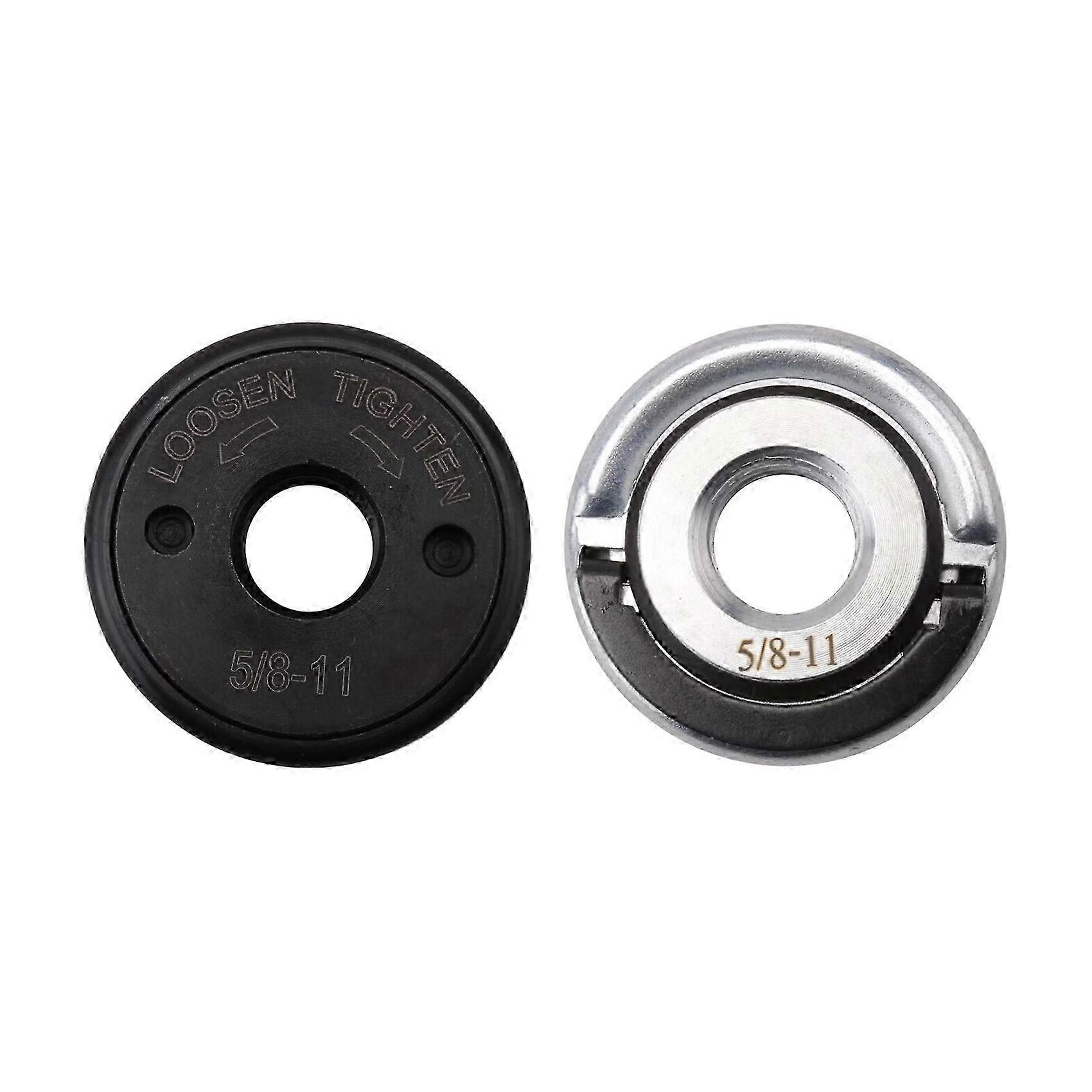 5/8"-11 Angle Grinder Flange Nuts 2-Pack,Quick Release Locking Kit. Self-Locking compatible with 4-1/2" 5" 7" 9" Grinders