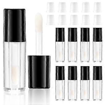 10-Pack Empty Lip Gloss Tubes with Wand, 1.2ml Mini Refillable Bottles for DIY Makeup Samples