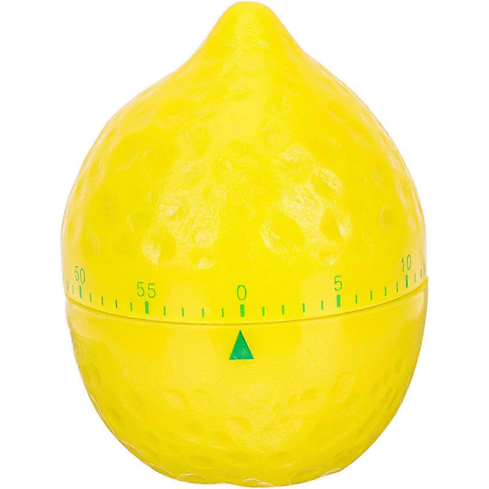 Kitchen Mechanical Timer, Lemon Shaped, Plastic Magnetic, 8x6x6cm, Household Countdown Timer for Kitchen