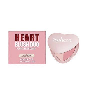 Zephoco Heart-Shaped Dual-Tone Blush (Apricot Pink) sorgt für einen natürlichen, modellierten Teint, der vielseitig ist und nicht abblättert.