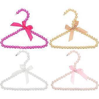 Plastic Pet Hangers for Pets 4Pcs Pearl Design Clothes Drying Rack Assorted