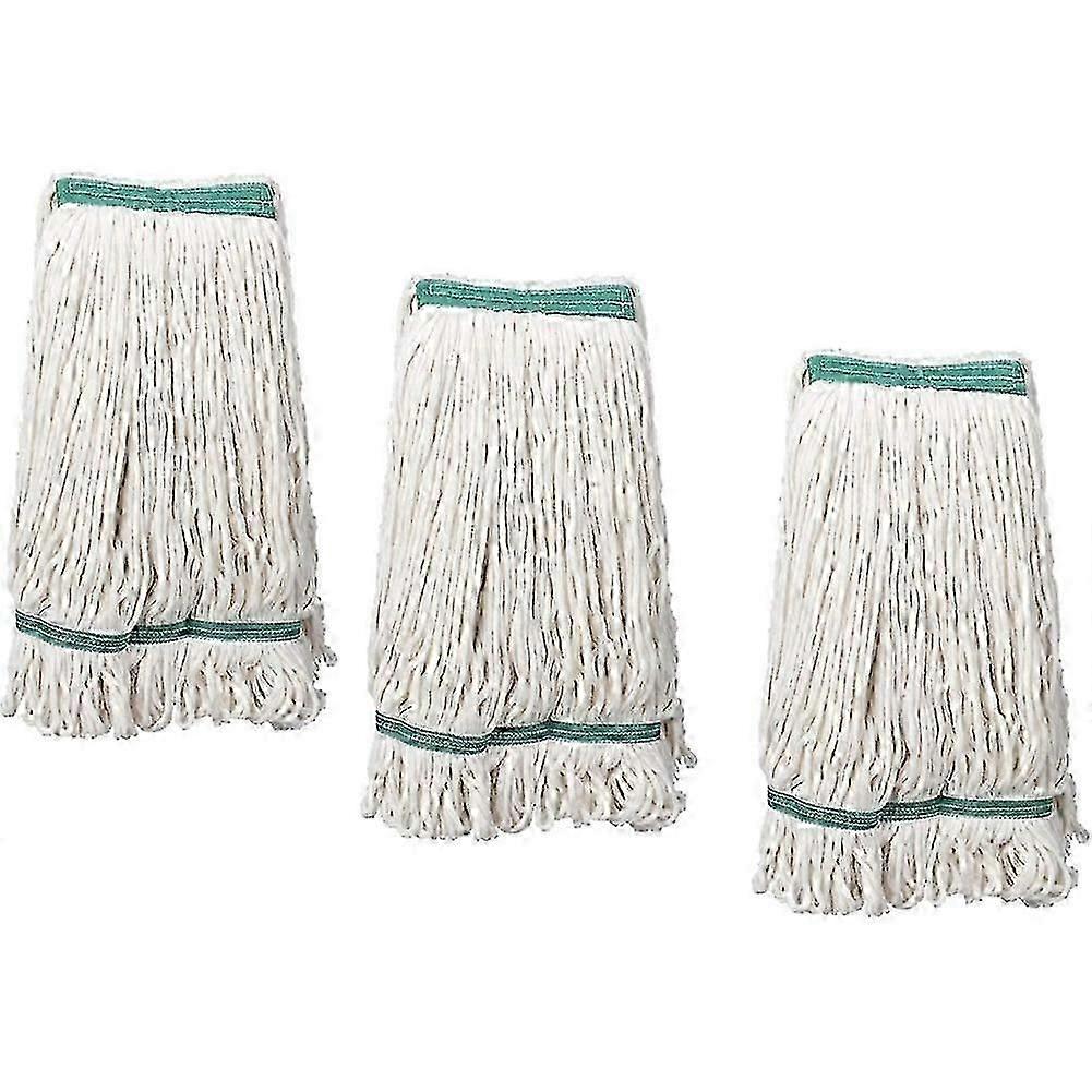3PCS Loop-End Cotton String Mop Head,String Mop Refills, Mop Head Replacement for Home/Industrial/Commercial Cleaning