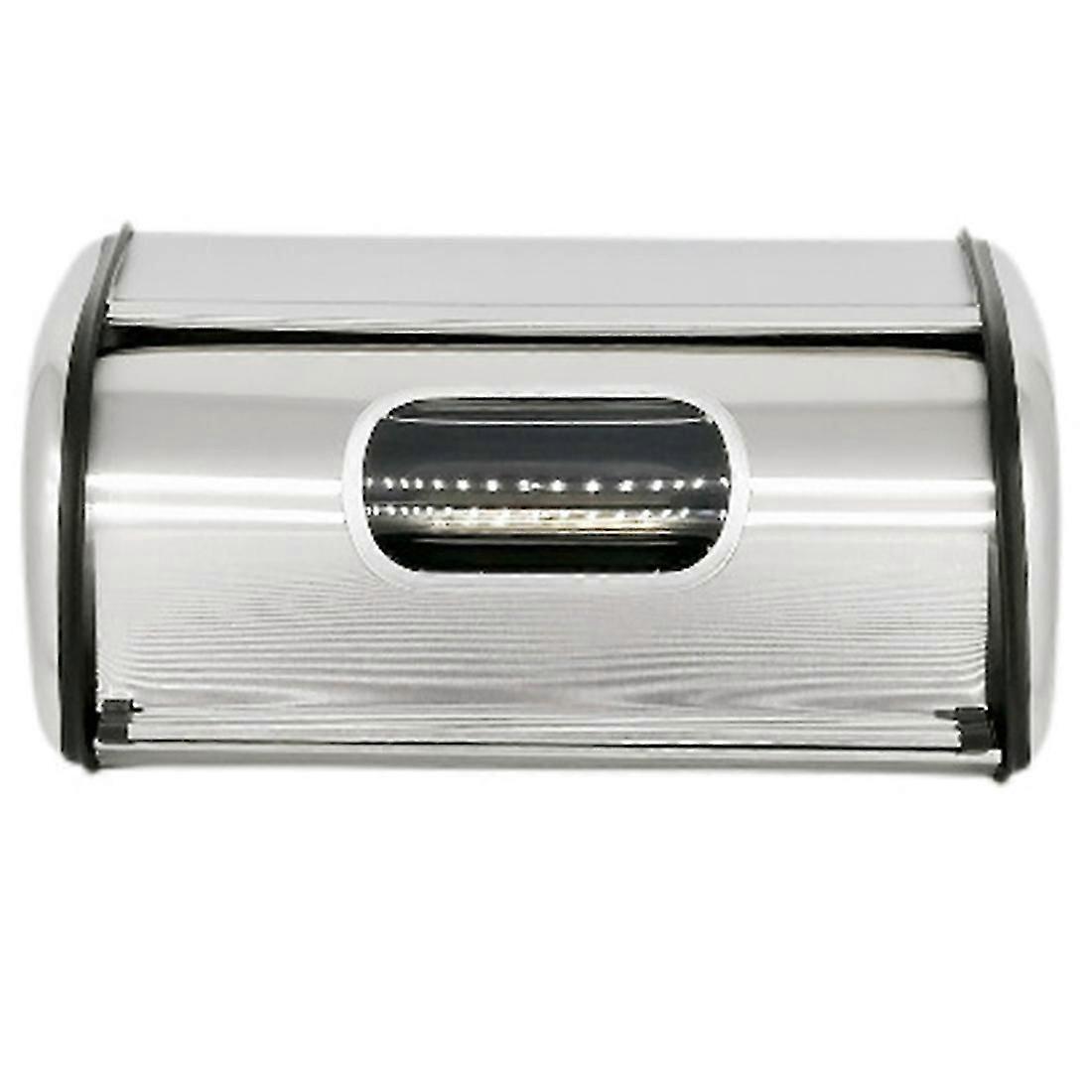 Bread Bin Bread Box Bread Holder Storage Container with Small Window for Kitchen Countertop Iron Bread Bin Bread Storage