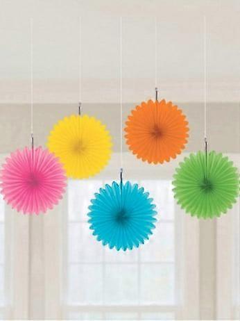 5 Mini rosaces multicolores 15 cm