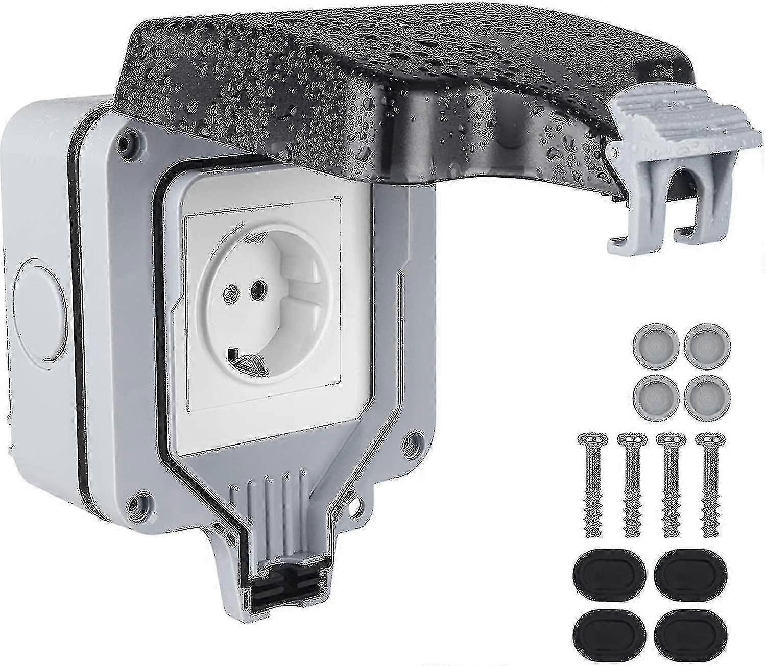 Waterproof Wall Socket Outdoor Socket Ip66 Waterproof, Wall Socket compatible with Outdoor
