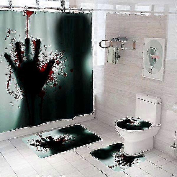 Non-Slip Halloween Shower Set Polyester