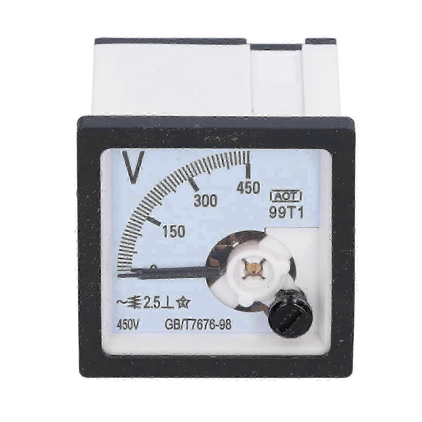 0-450V Portable Dial Panel Voltage Meter 99T1-V Fine Tuning Pointer Voltmeter