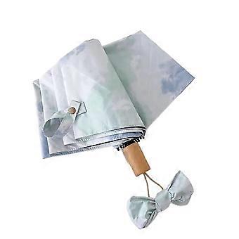 Ladies Automatic Folding Umbrella for Sun and Rain, Windproof UV Protection Compact Travel Design