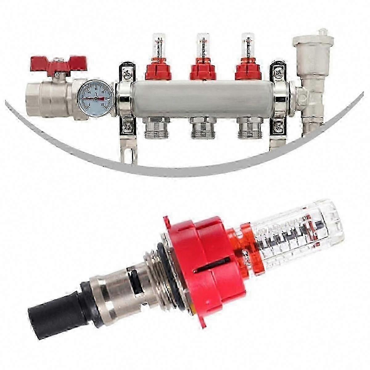6-Pack Visual Flow Meters For Underfloor Heating