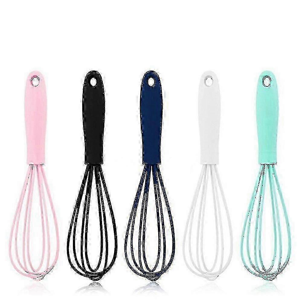 5pcs Flexible Silicone Egg Whisk Set