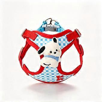 Cartoon Pet Harness & Leash Set — Breathable No-Pull Chest Strap for Small Dogs & Cats