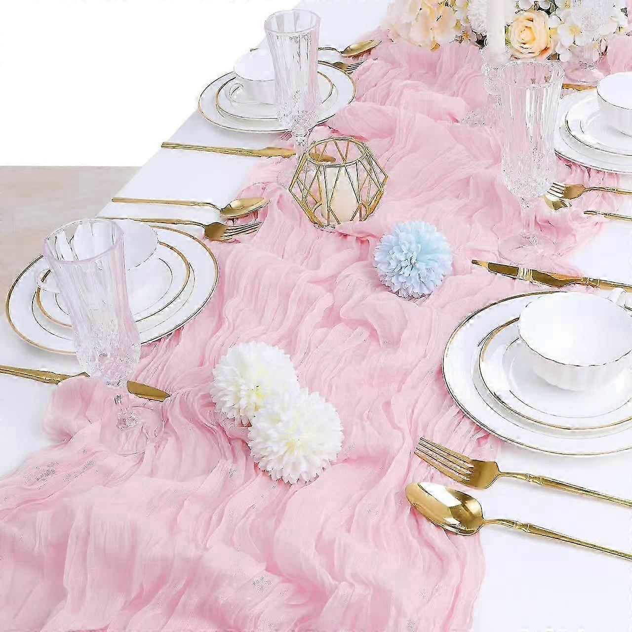 Wrinkled Gauze Table Runner