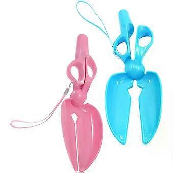 2pcs PET Poop Scooper with Scissor Style Design Lightweight Plastic