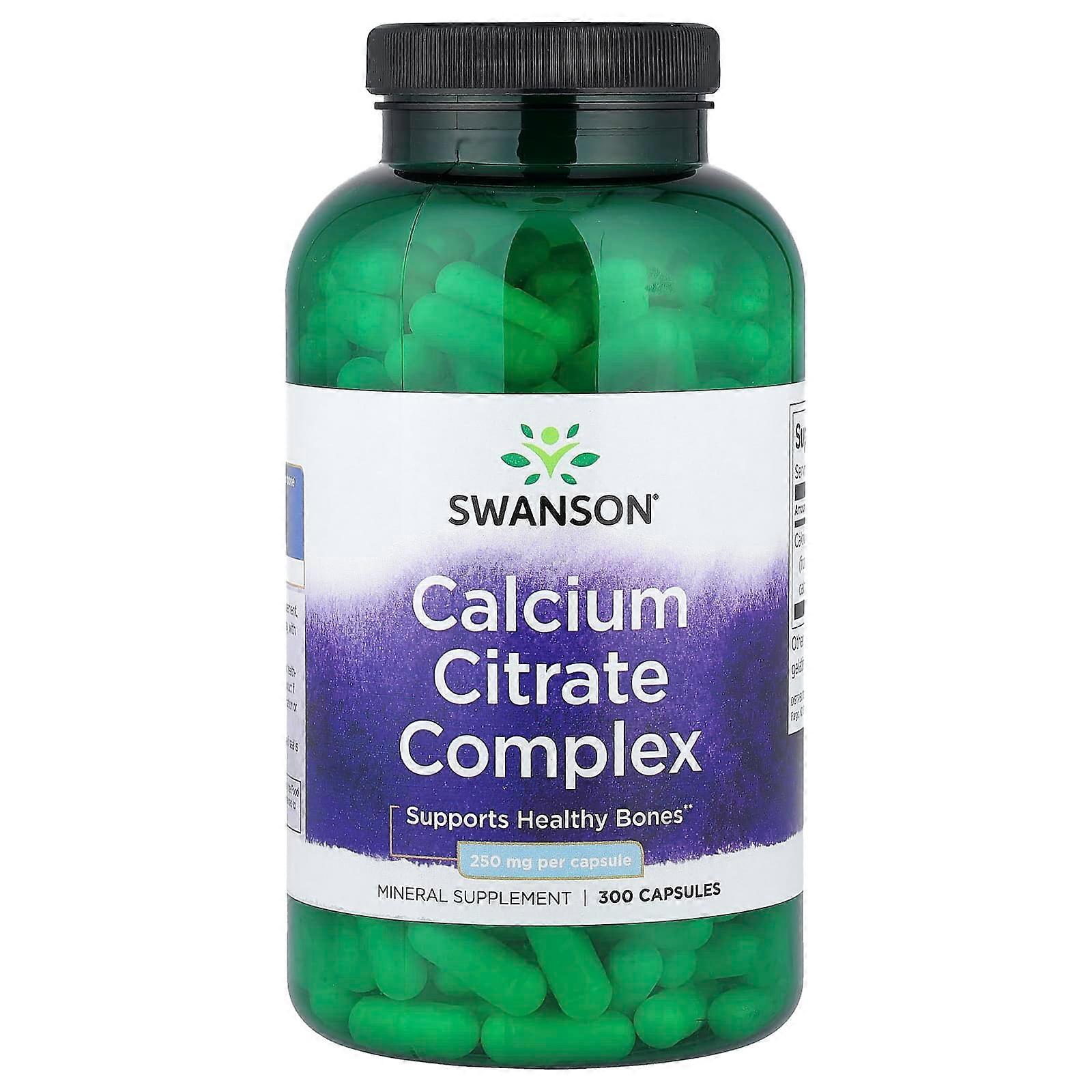 Swanson, Calcium Citrate Complex, 250 mg, 300 Capsules